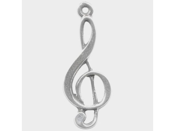 Sterling Silver Treble Clef Charm (Each)