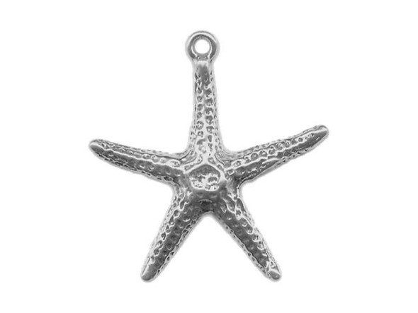 Sterling Silver Starfish Charm (Each)