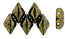 Matubo GemDuo 8x5mm 2-Hole Bead Jet - Bronze Picasso (2.5-Inch Tube)