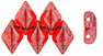 Matubo GemDuo 8x5mm 2-Hole Bead Luster - Ruby (2.5-Inch Tube)