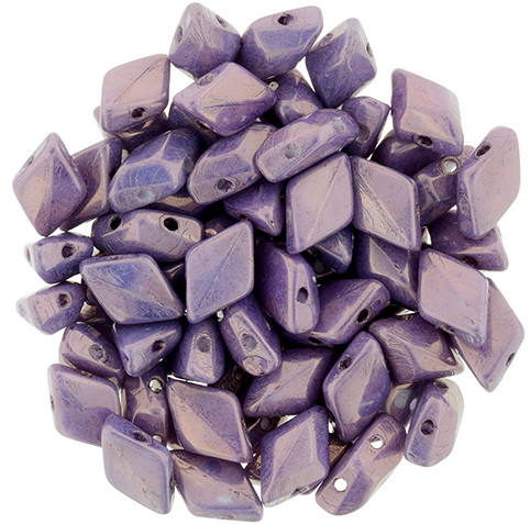 Matubo GemDuo 8x5mm 2-Hole Bead Luster - Opaque Amethyst (2.5-Inch Tube)