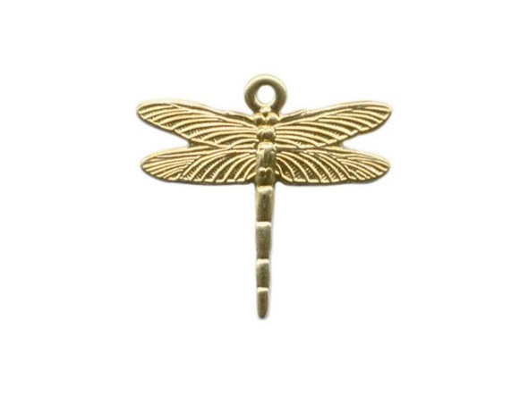 Brass Charm, Dragonfly, 16x13mm (12 Pieces)