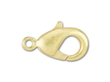 Satin Hamilton Gold 12mm x 7mm Lobster Claw Clasp (4 Clasps)
