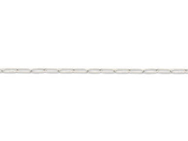 Silver-Plated 7.9mm x 2.3mm Paperclip Chain
