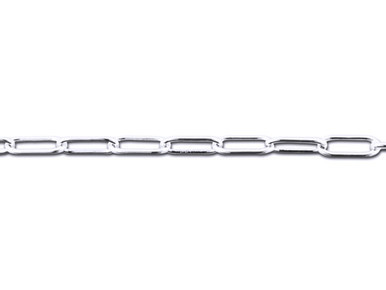 Silver-Plated 11mm x 4.25mm Paperclip Cable Chain