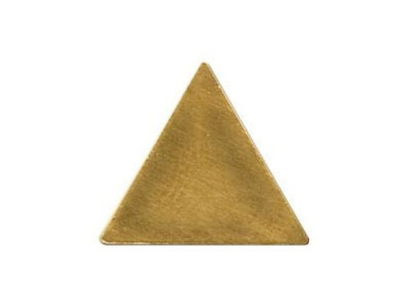 Brass Stamping Blank, Triangle, 17x15mm (12 Pieces)
