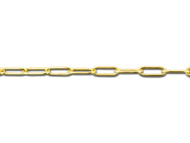 Gold-Plated 11mm x 4.25mm Paperclip Cable Chain
