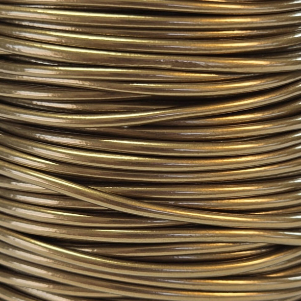 Leather Cord USA 1mm Metallic Gauriya Round Leather Cord - 1 Foot