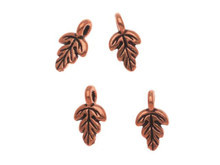 TierraCast Copper Antique Oak Leaf Charm