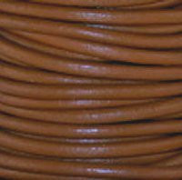 Leather Cord USA 1.5mm Round Leather Cord Light Brown, 1 Yard