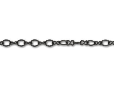 Matte Black 3.5mm x 3mm Cable Chain (1 Foot)