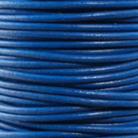Leather Cord USA 1mm Blue Round Leather Cord - 1 Foot