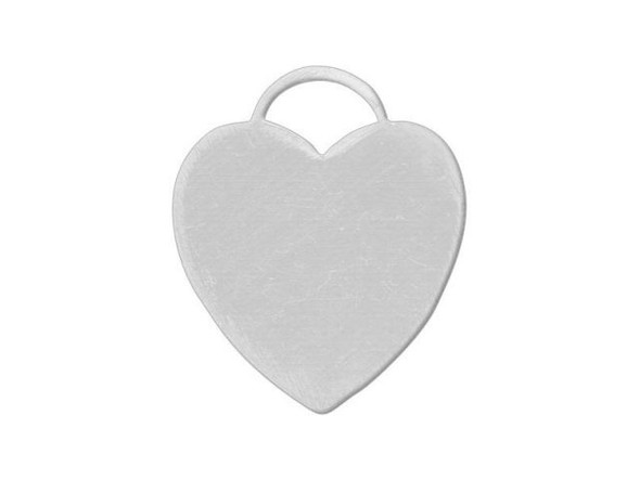 Sterling Silver Blank, Heart with Handle (Each)