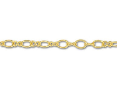 Gold-Plated 3.5mm x 3mm Cable Chain (1 Foot)
