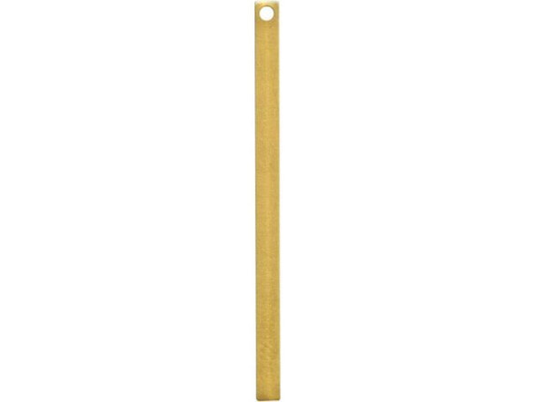 Brass Stamping Blank, Long Bar with Hole (12 Pieces)