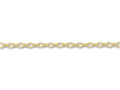 Satin Hamilton Gold 3.5mm x 3mm Cable Chain (1 Foot)