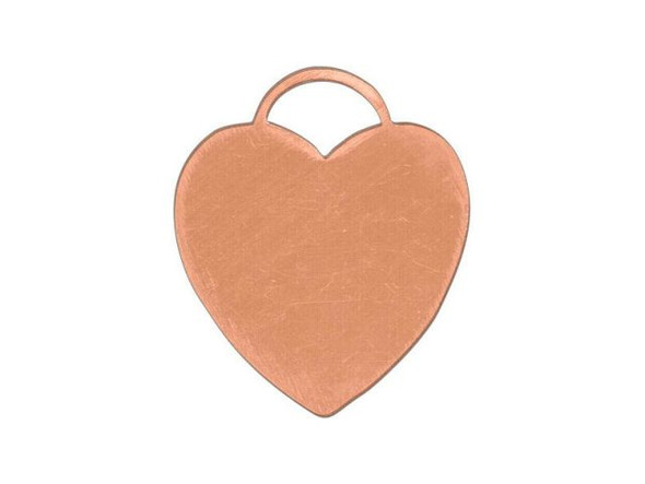 Copper Stamping Blank, Heart with Handle (Each)
