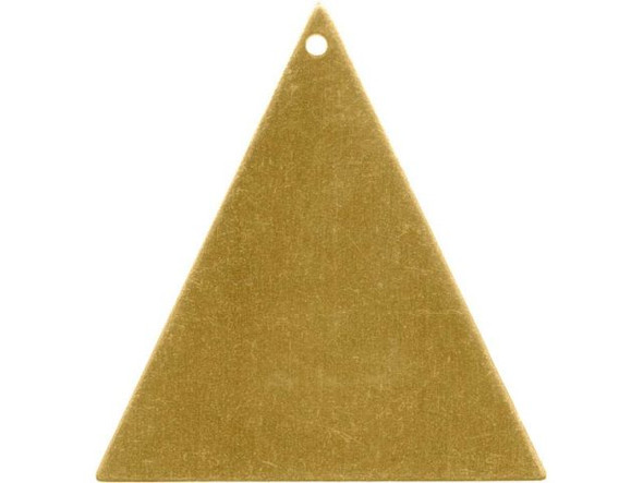Brass Stamping Blank, 25mm Triangle with Hole, 24-gauge (12 Pieces)