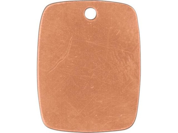 Copper Stamping Blank, Tablet with Hole (Each)