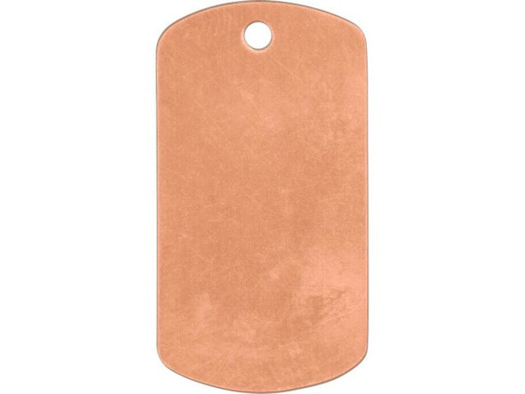 24ga Copper Blank, Dog Tag with Hole, 35x19mm (Each)