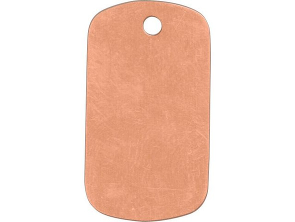 24ga Copper Blank, Dog Tag with Hole, 30x16mm (Each)