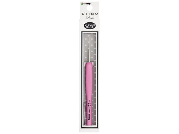 Tulip - Etimo Rose Steel Crochet Hook w/Cushion Grip - Size 12 (0.60mm)