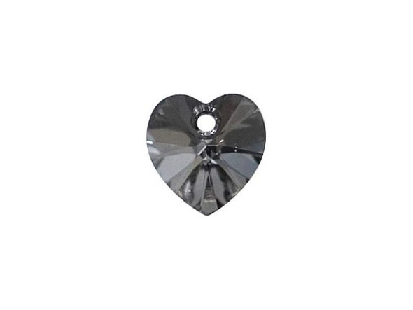 PRESTIGE Crystal 6228 Heart Pendant, 10mm - Silver Night - #06-228-10-400
