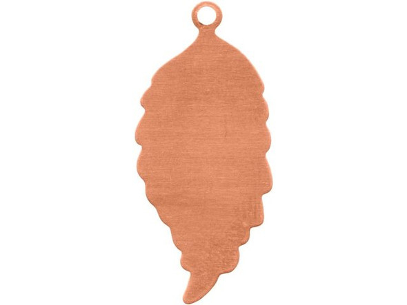 Copper Blank, Leaf with Loop, Left Facing (12 Pieces)