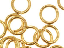Brass 20 G 0.032X5MM OD JUMP RING ROUND- OPEN (100 Pieces)
