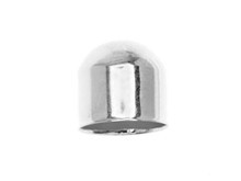 Silver Plated End Cap with 2mm Hole - 8mm (10 Pieces)