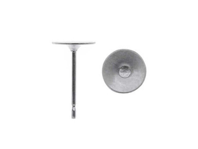 Stainless Steel Flat Pad and Post - 6mm (20 Pieces)