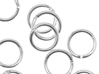 Silver Plated Round Open Jump Ring - 0.028"/5mm - 21GA (100 Pieces)