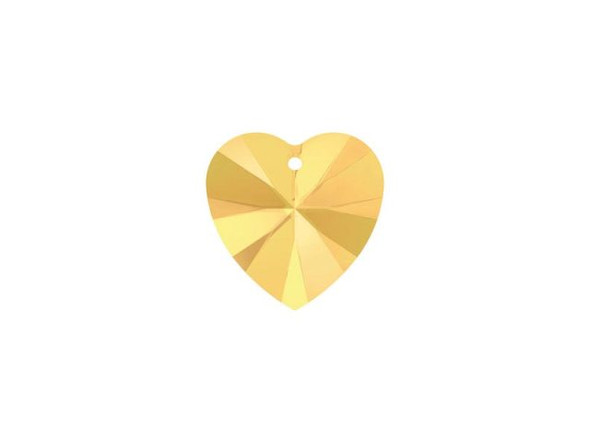 5742 - 10mm Swarovski Crystal Heart Bead - Golden Shadow