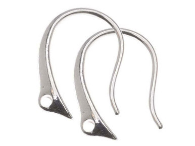 Silver Plated Ear Wire - 0.036"/0.9mm/19GA (10 Pieces)