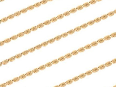 Gold Plated Beading Chain - 0.7mm (1 Foot)