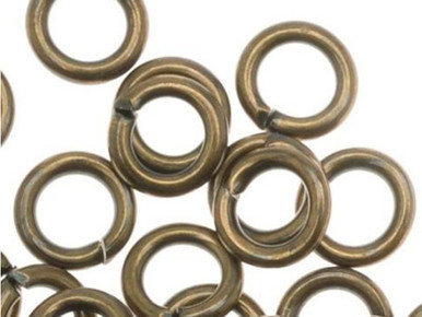Antique Brass 18 GA 0.040X5Mm OD Jump Ring Round - Open (50 Pieces)