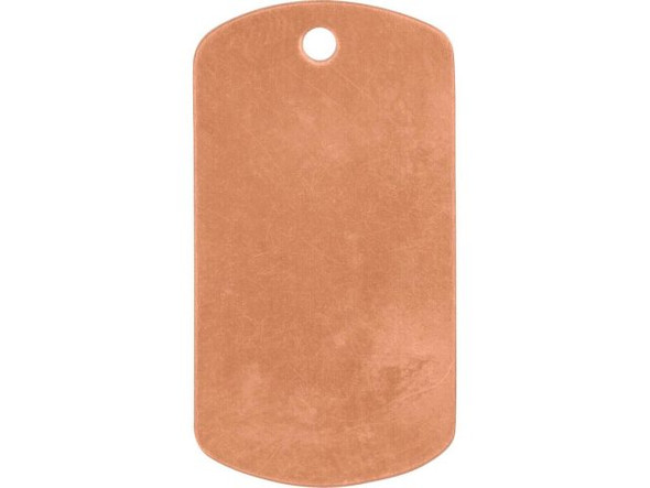 18ga Copper Blank, Dog Tag with Hole, 35x19mm (Each)