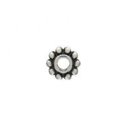 Bali Style Antique Daisy Spacer Bead with 0.9mm Hole - 3mm (10 Pieces)