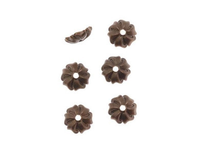 Vintaj Natural Brass Pinwheel Bead Cap 7.5mm (4 Pieces)
