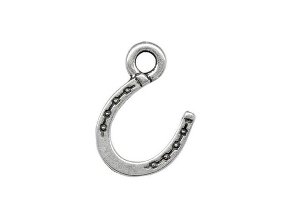 TierraCast Charm, Horseshoe - Antiqued Silver Plated (10 Pieces)