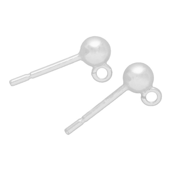Sterling 4mm Ball Post Earring (1 Pair)