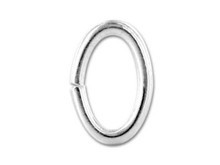 Sterling Silver Oval Jump Ring 6.4x9.6mm, 16 gauge (1 Pair)