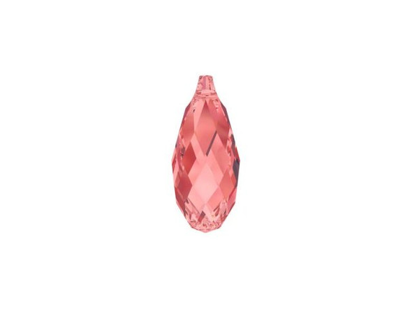 PRESTIGE Crystal 6010 Briolette Pendant, 13mm - Padparadscha - #06-010-13-133