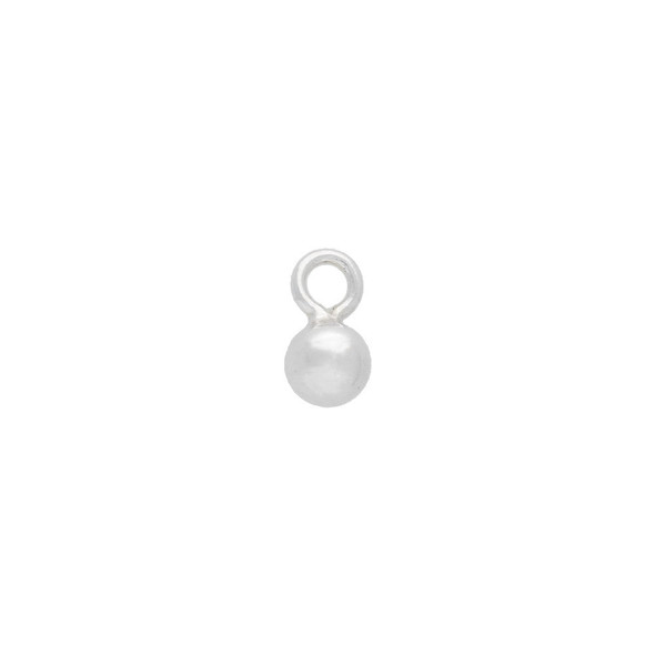 Sterling Silver 3mm Ball Drop Charm (5 Pieces)