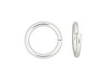 Sterling Silver 7mm Precision-Cut Open Jump Ring, 19 Gauge (5 Pieces)