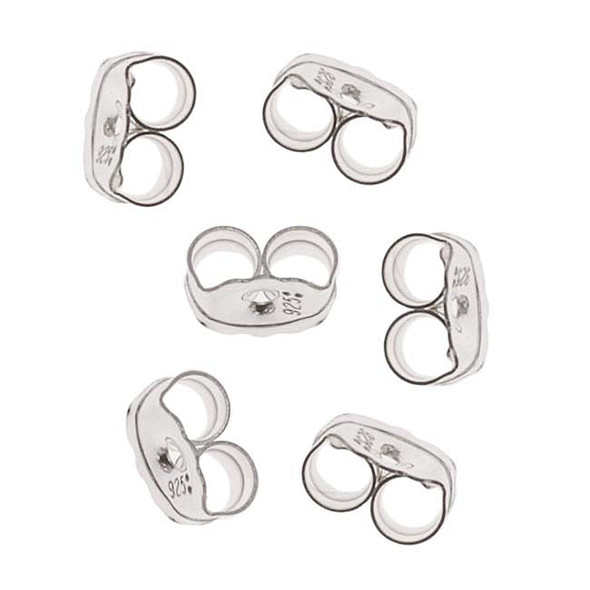 Sterling Silver Earring Back-Light (10 Pieces)