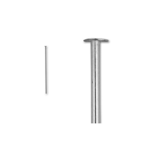 Sterling Silver 1-1/2-inch Head Pin, 22 Gauge (5 Pieces)