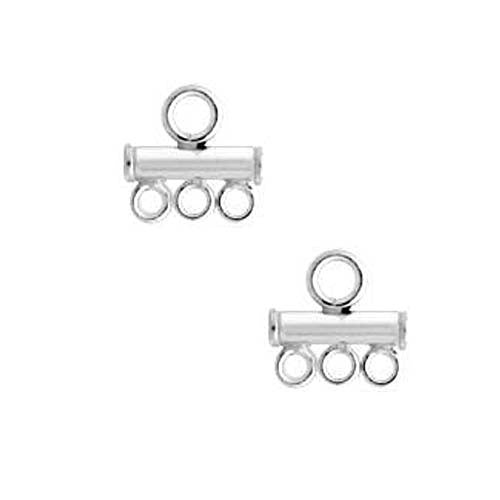 Sterling Silver 3-Strand Multi-Strand Endpiece (1 Pair)