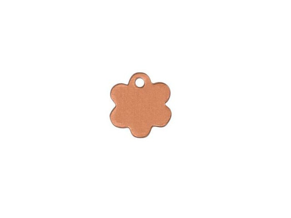 Copper Blank, Flower with Hole, 7.6x7.2mm (Each)
