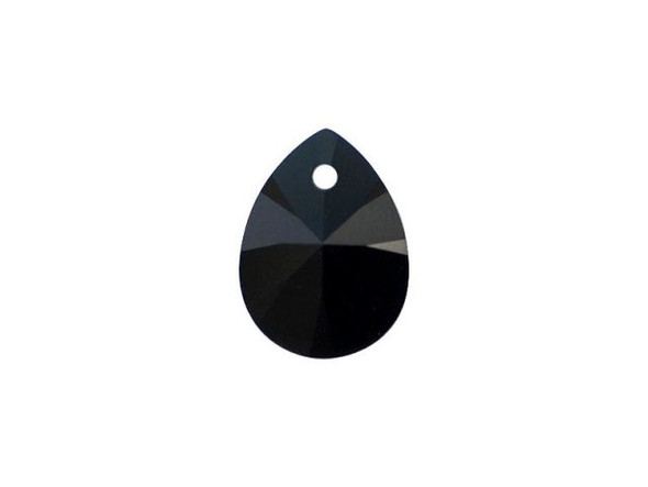 PRESTIGE 6128 Mini Pear Pendant, 12mm - Jet (Each)